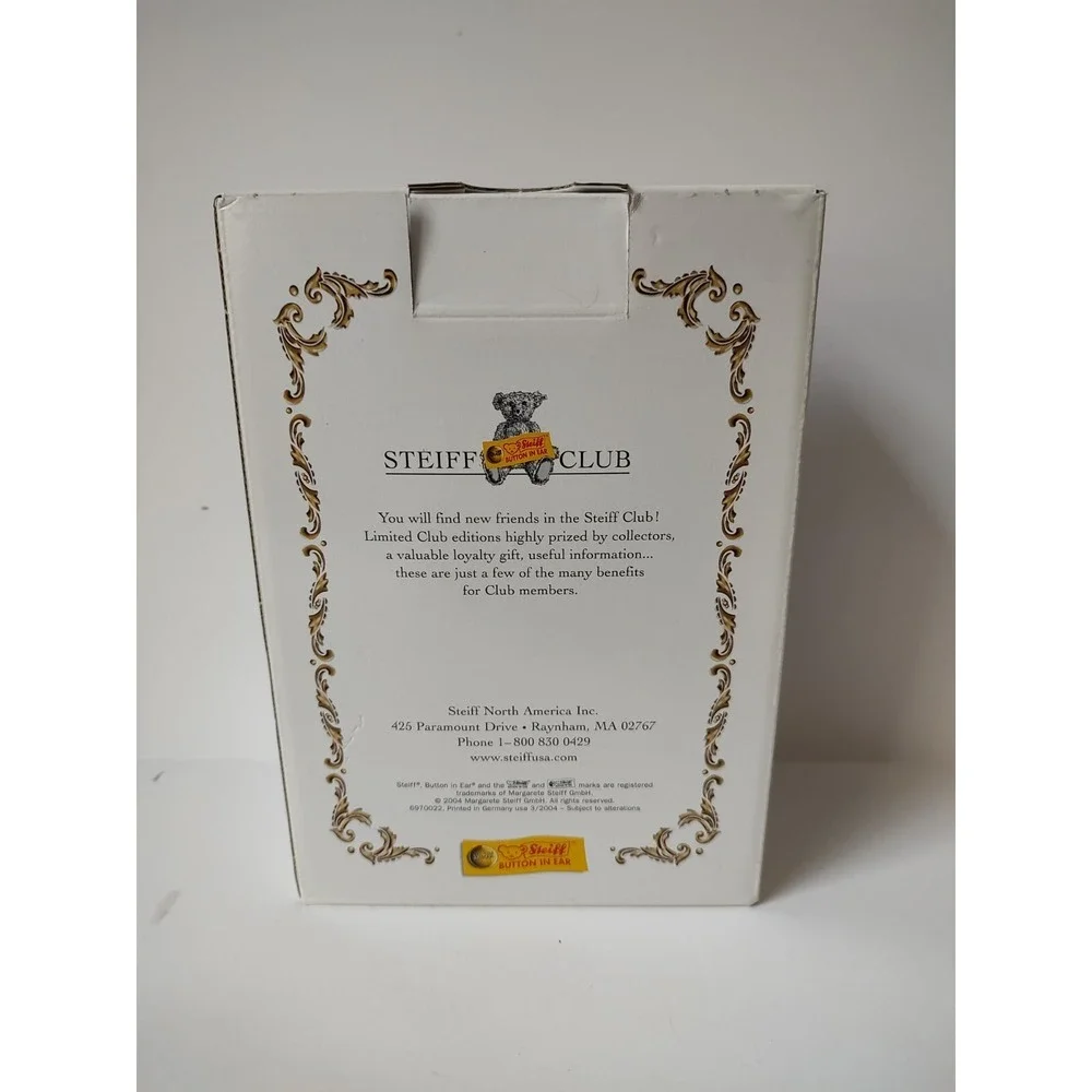 Steiff Christmas tree ornament teddy bear MUFFY‎ Vanderbear 667770 w/ box